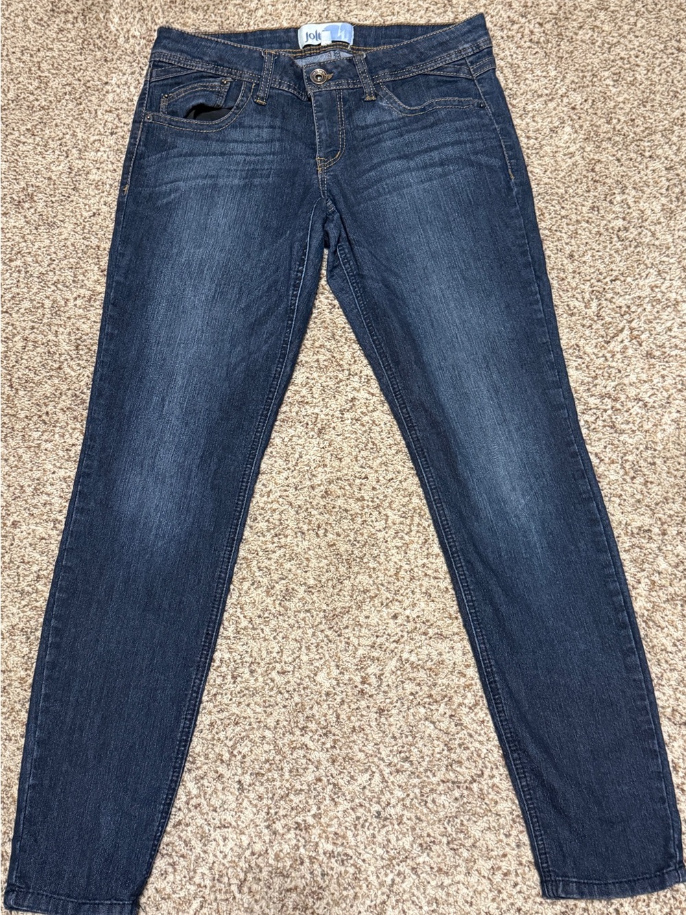 Jolt Dark Indigo Skinny Stretch Ankle Jeans Womens 11